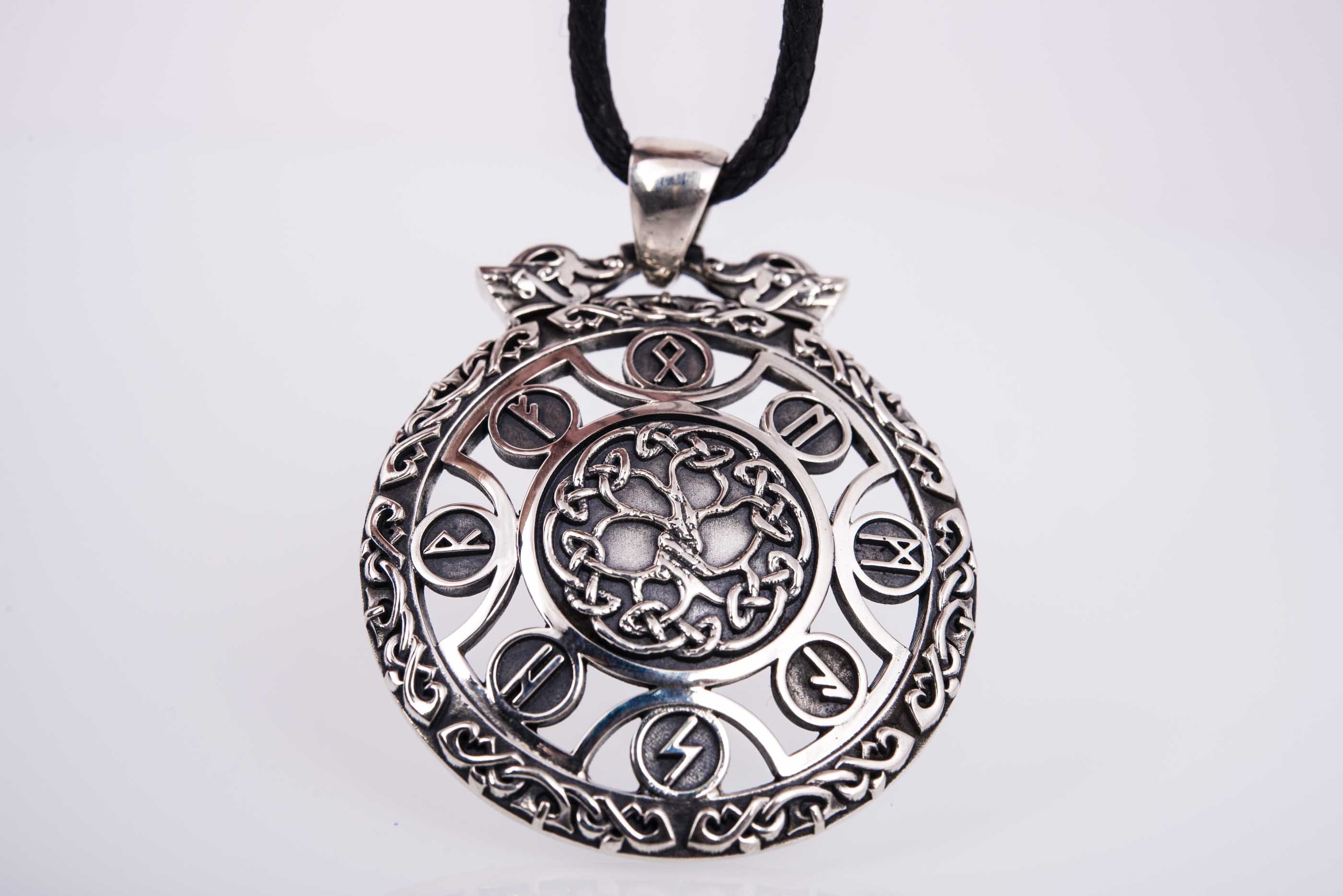 Yggdrasil &amp; Runes - Sterling Silver