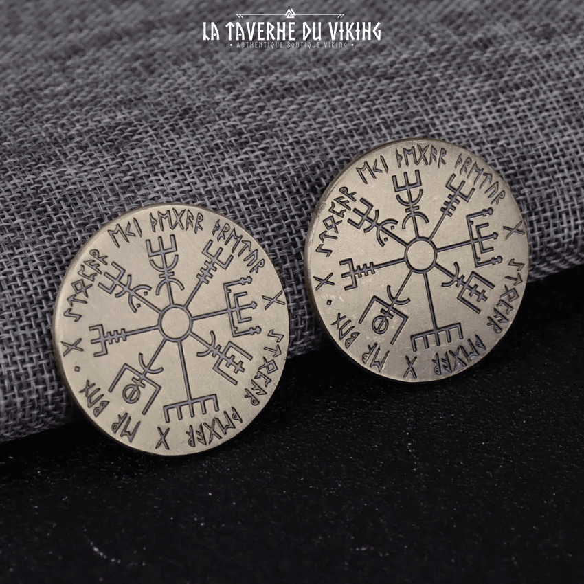 [OFFERTE dés 150€] Piéce Vegvisir - Bronze Massif - La Taverne du Viking