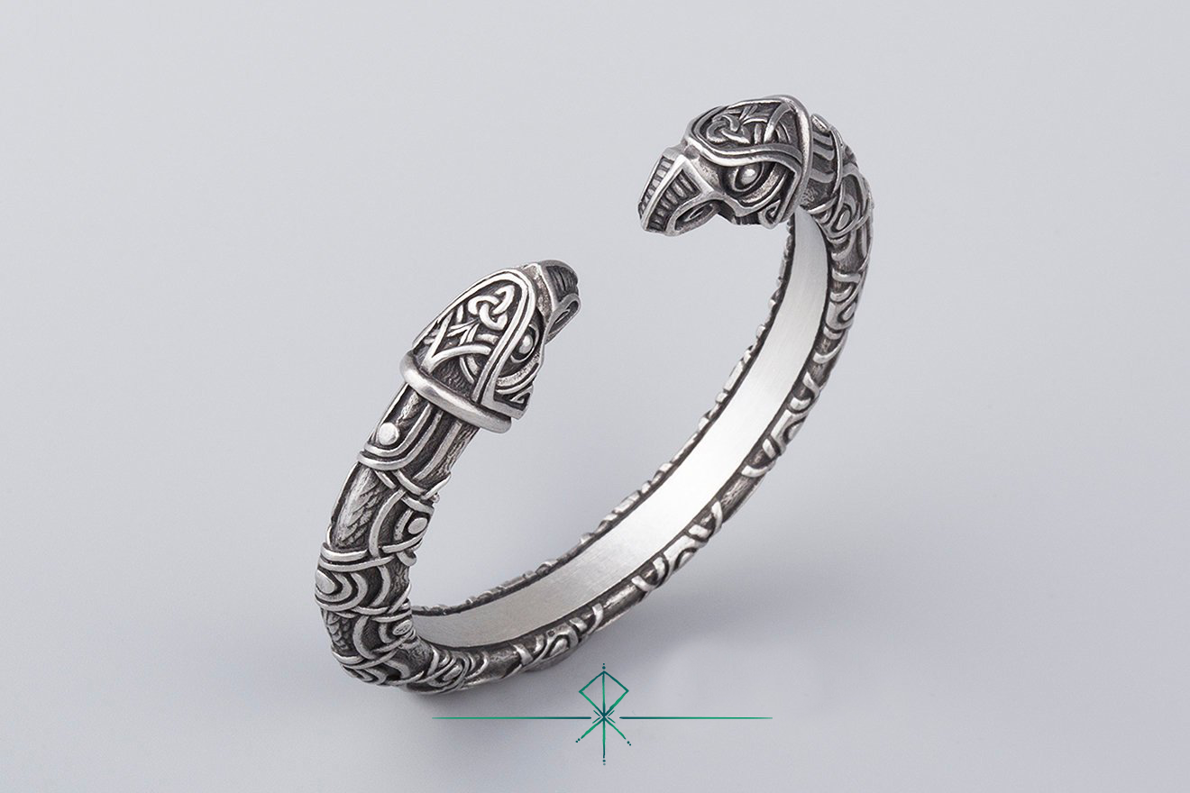Bracelet Viking Aigle - Bronze Argent - LA Taverne du Viking