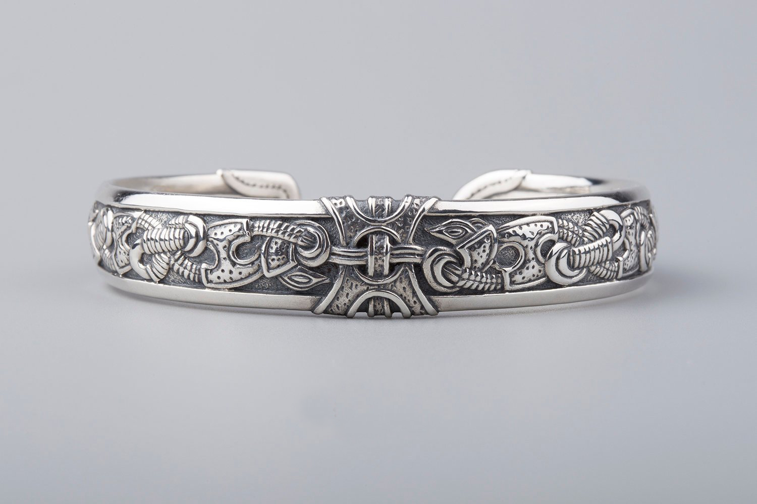 Bracelet Viking art JELLING - Argent Massif 