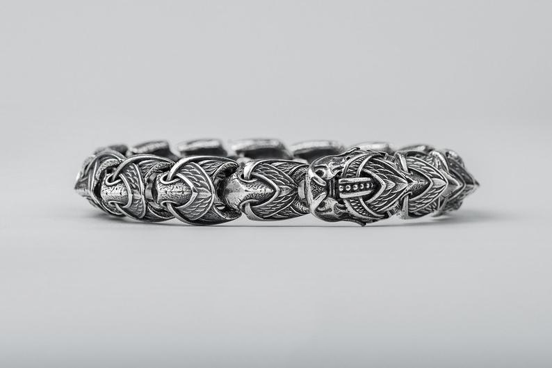 JÖRMUNGAND - Argent Massif Bracelet viking serpent 
