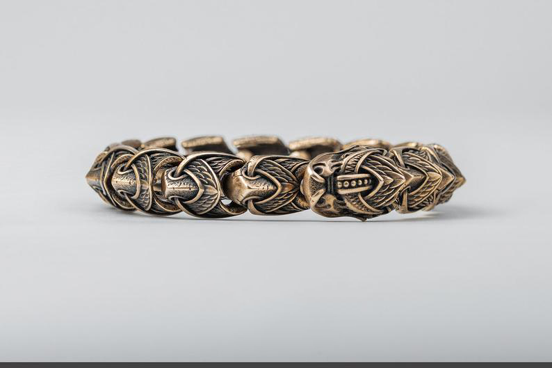 JÖRMUNGAND - Bronze Massif Bracelet viking serpent 