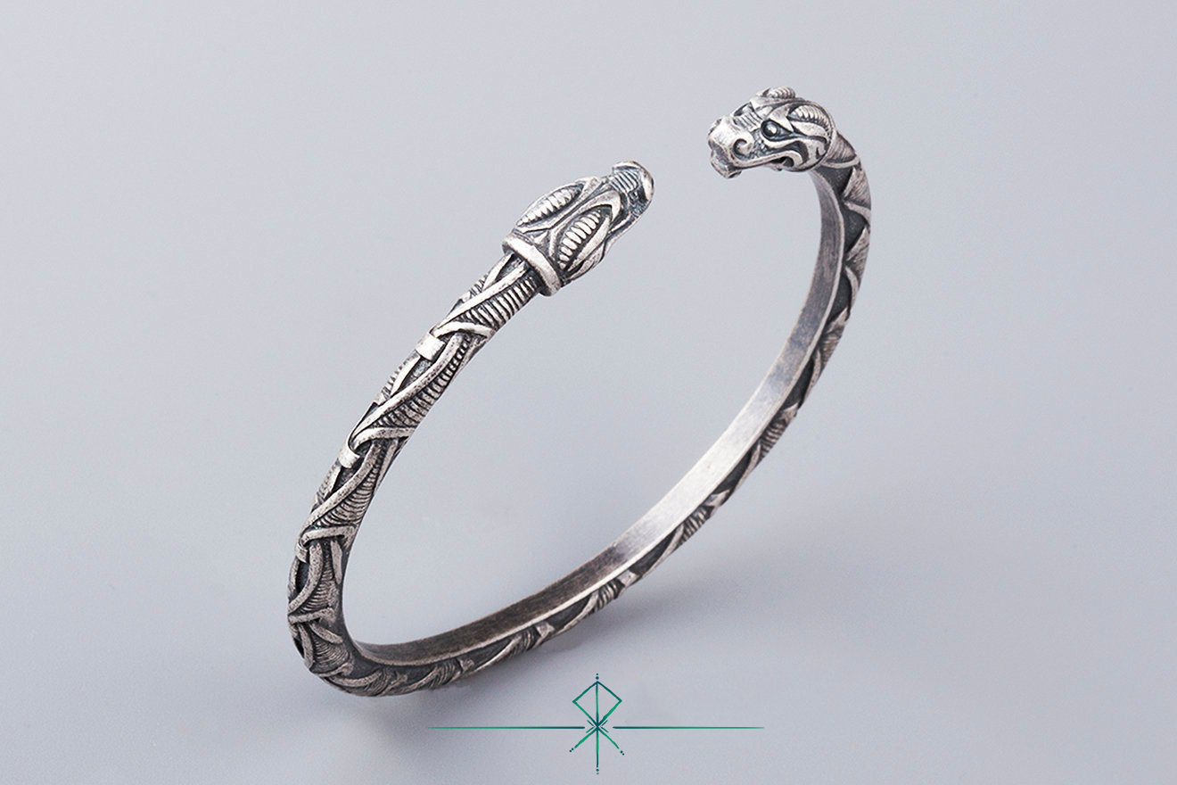 Bonze argent bracelet viking